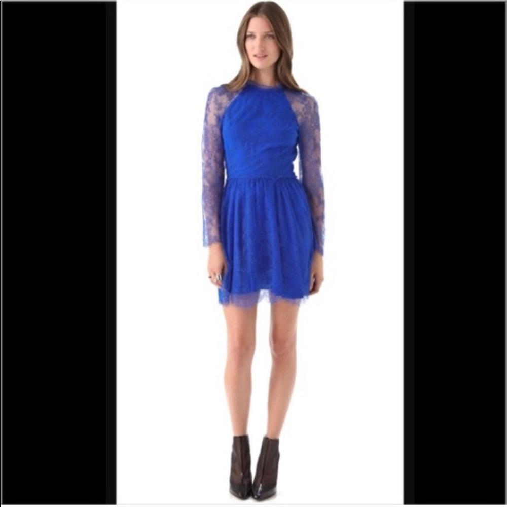 Joy Cioci Blue Lace Dress